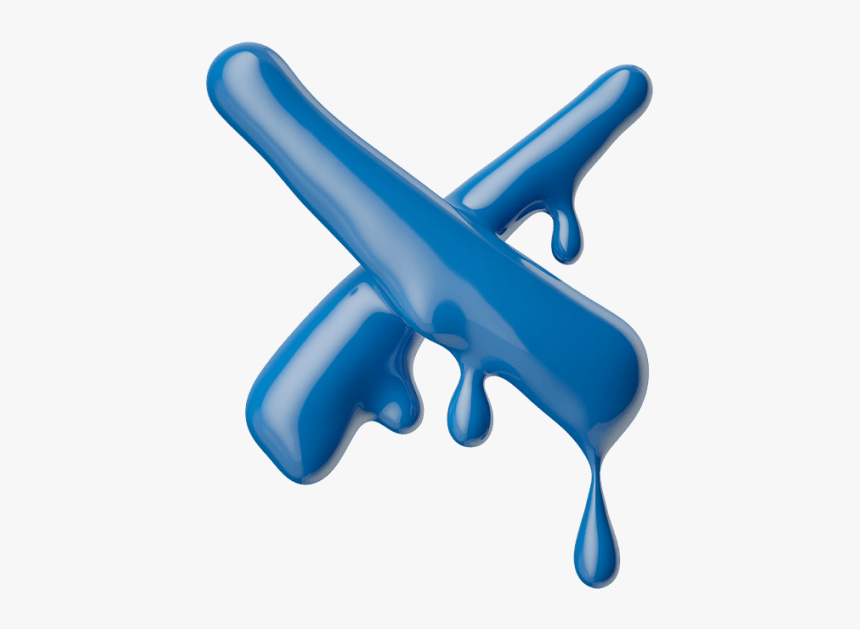 Blue 3d Liquid Melting Font - Melting X, HD Png Download