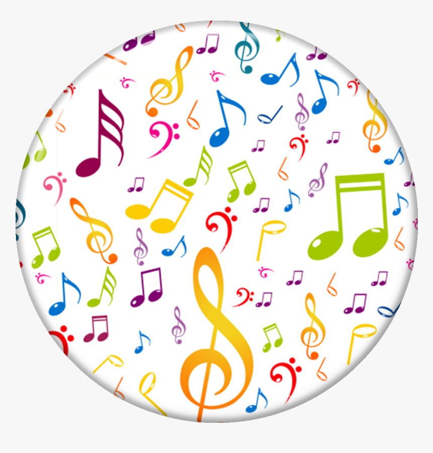 Pop Selfie Notas Musicais - Notes Music Design Circle, HD Png Download