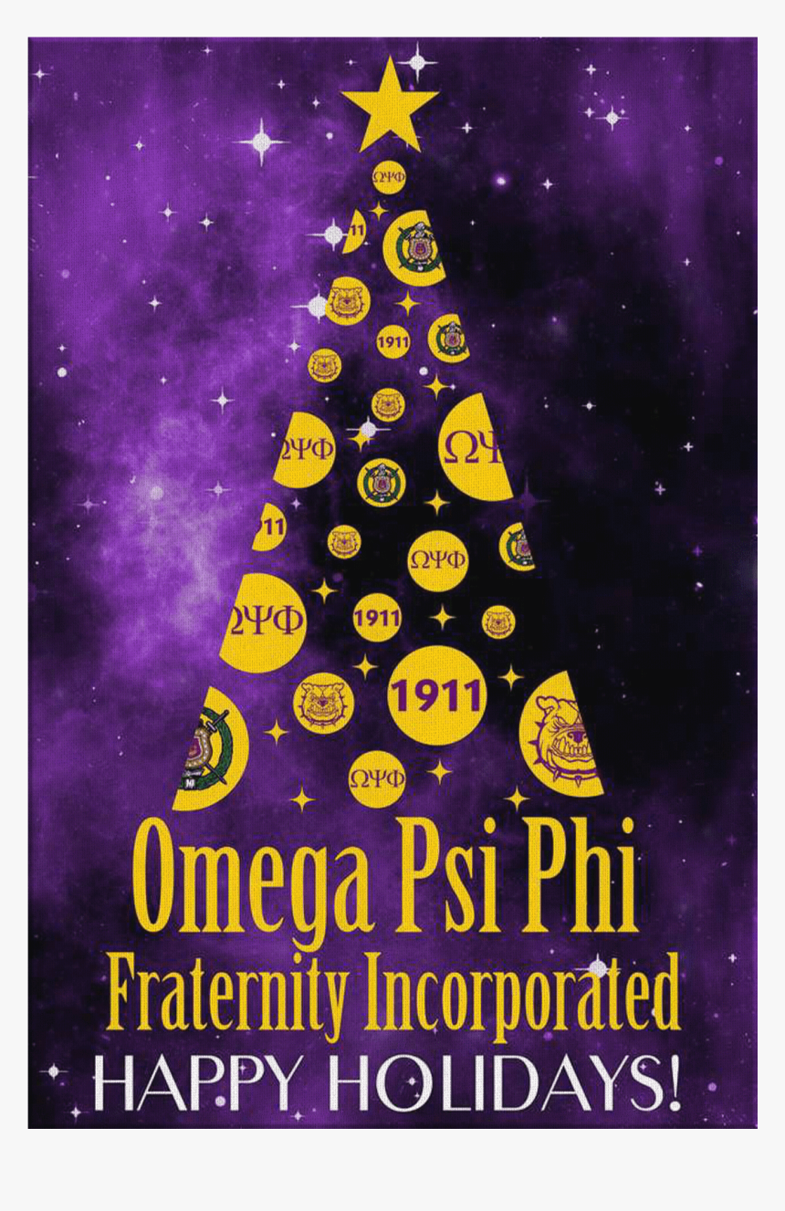 Omega Psi Phi Christmas Wall Canvas - Phi Beta Sigma Christmas, HD Png Download