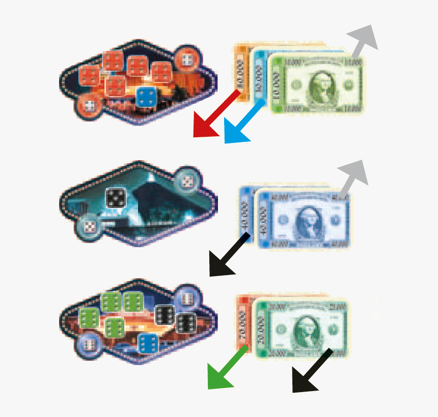 Transparent Pile Of Money Png - Las Vegas Board Game Cards, Png Download