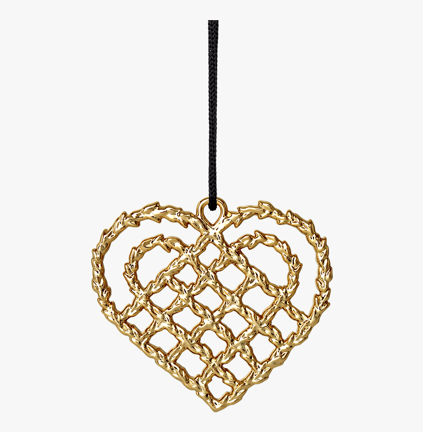 Christmas Heart H7 Gold Plated Karen Blixen - Karen Blixen Julepynt Guld, HD Png Download