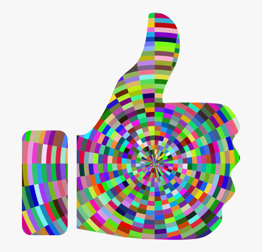Transparent Thumbs Up Emoji Png Transparent - Rainbow Thumbs Up Emoji, Png Download