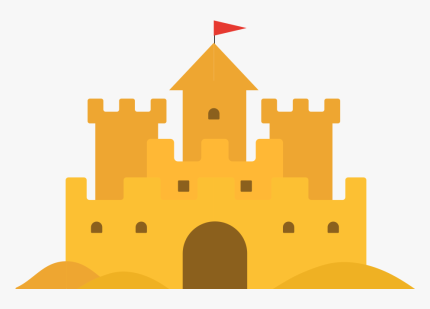 Sandcastle Vector Flat , Png Download - Sand Castle Vector Png, Transparent Png