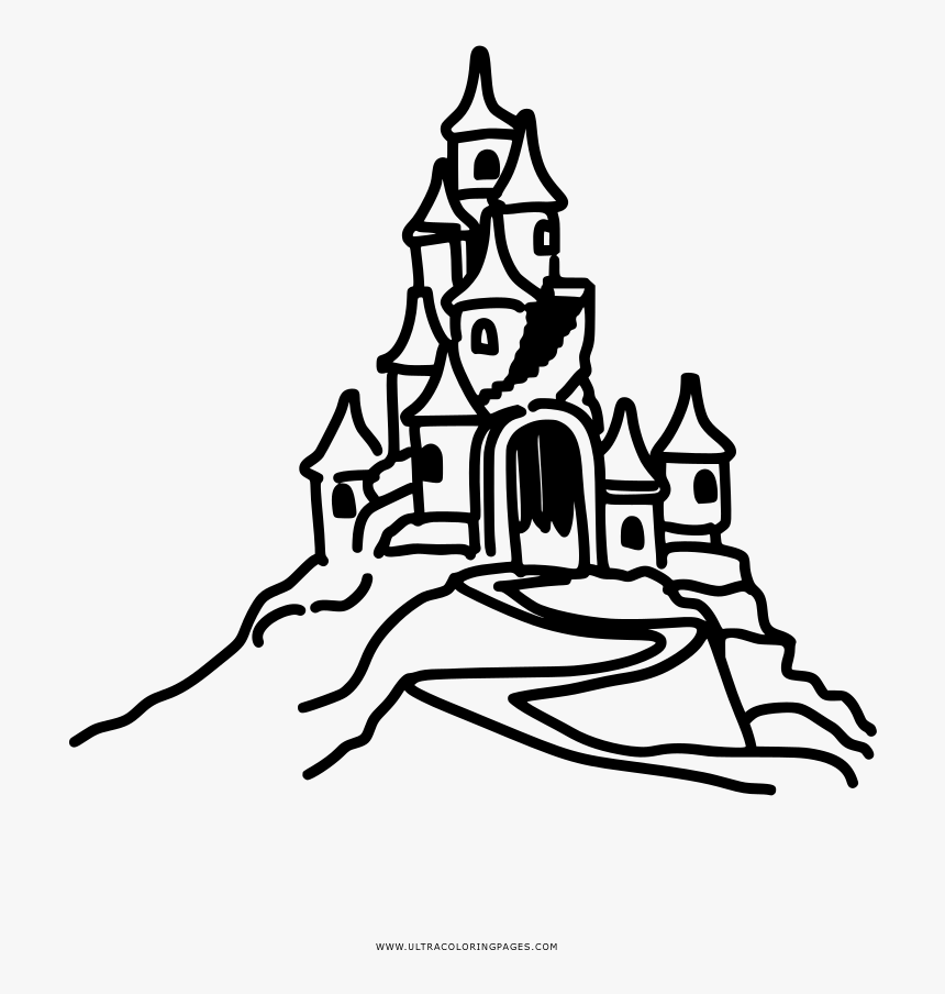 Sandcastle Coloring Page - Illustration, HD Png Download