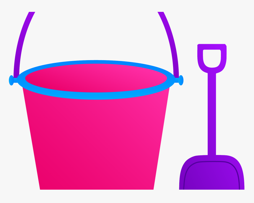 Sand Castle Cliparts - Bucket And Shovel Clipart, HD Png Download