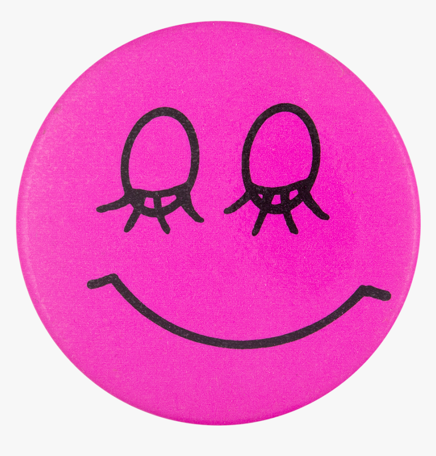 Closed Eyes Pink Smiley - Circle, HD Png Download