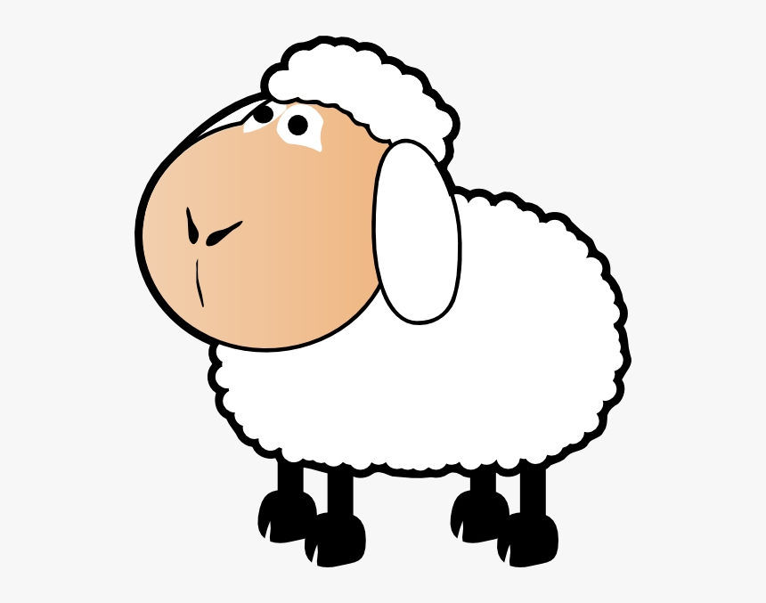 Sheep With A Colored Face Svg Clip Arts - Transparent Background Sheep Clip Art, HD Png Download