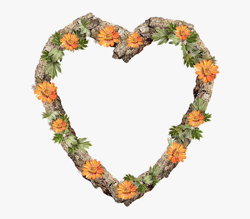 Frame Border Rustic Clipart , Png Download - Yellow Frame Png Heart, Transparent Png