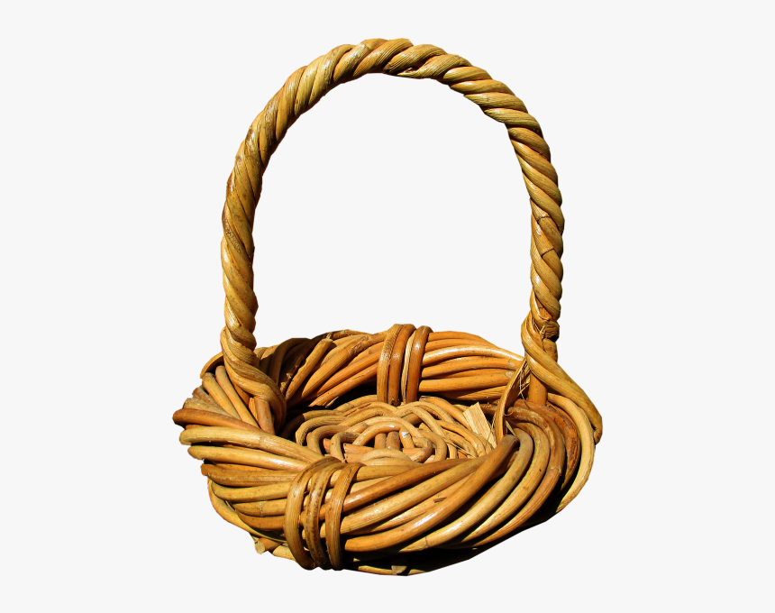 Basket Cane Handmade - Flowers Basket Png For Wedding, Transparent Png