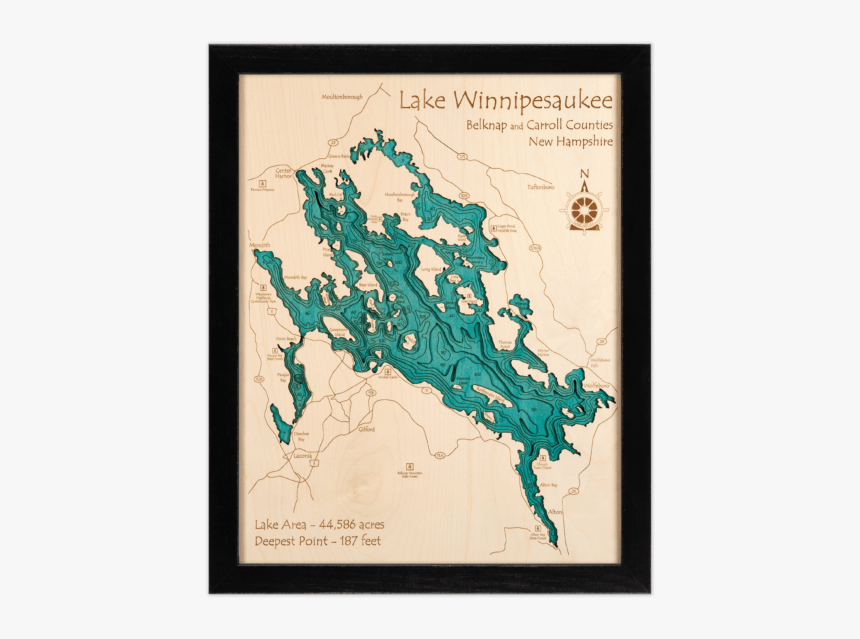 Lake Winnipesaukee New Hampshire Map, HD Png Download