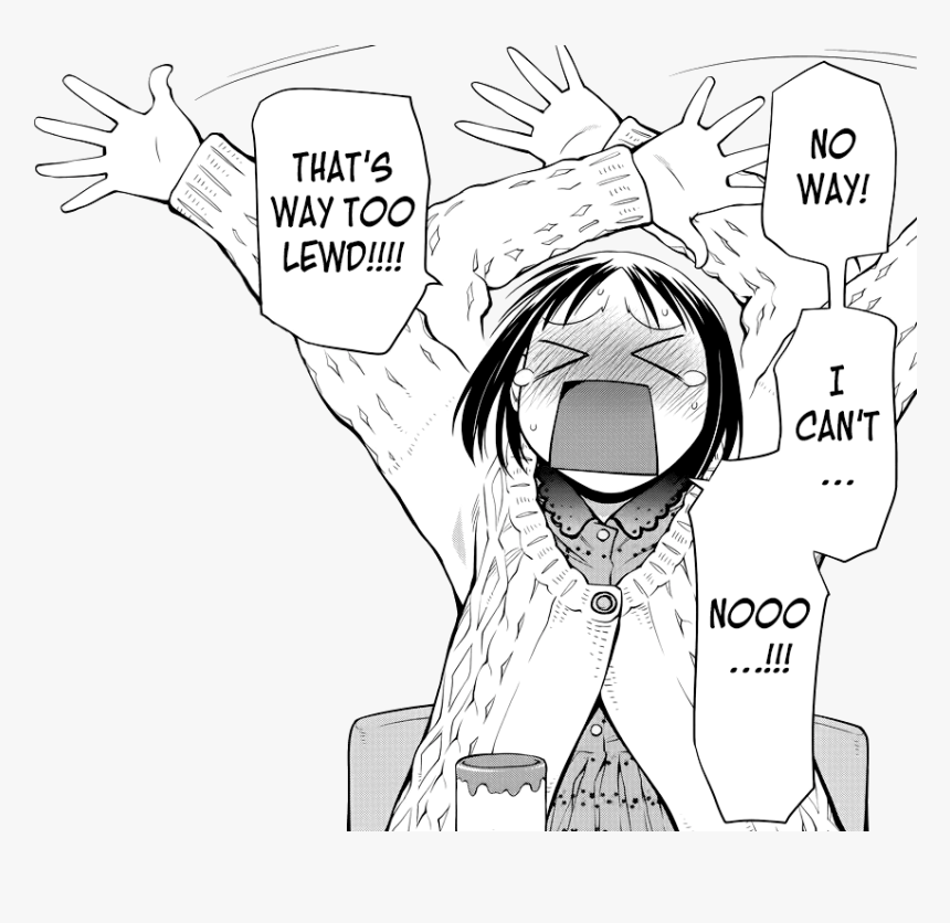 That Way Too No Way Can T Nooo Cartoon Black And White - Anime Hand Holding Lewd, HD Png Download