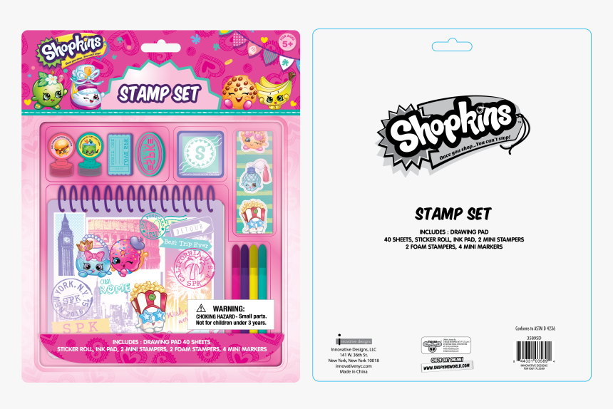 Shopkins Stamp Kit - Graphic Design, HD Png Download