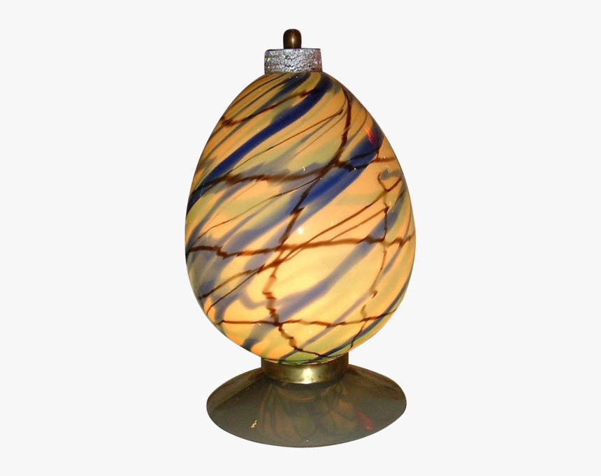 Andromeda 1970s Vintage Egg-shape Gray Blue Yellow - Stained Glass, HD Png Download