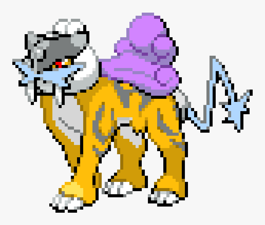 Pixel Art Pokemon Raikou, HD Png Download
