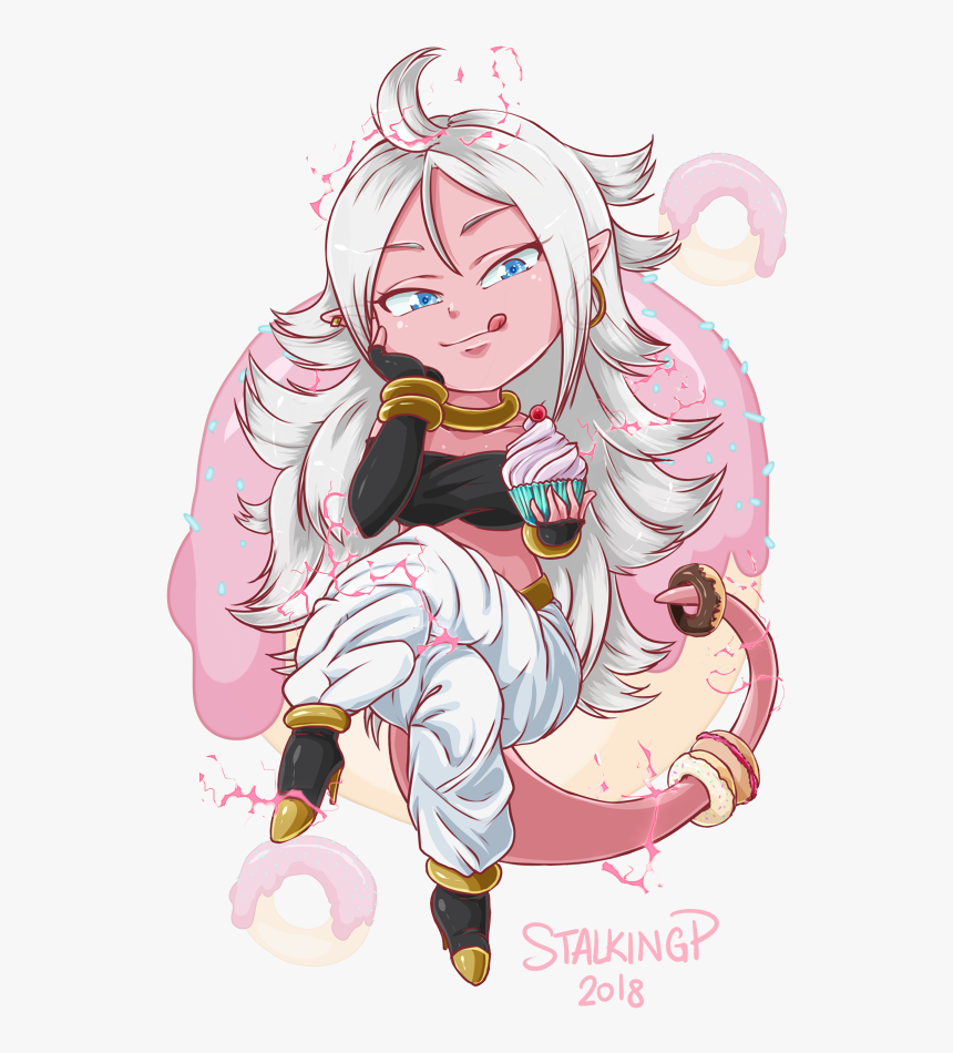 Memes/fanart[fanart] Chibi Majin Android - Android 21 Majin Fanart, HD Png Download