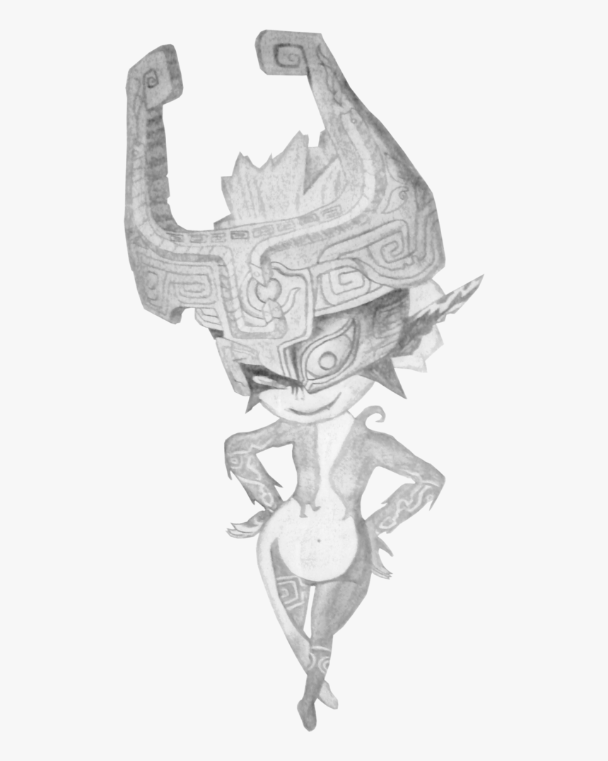 Midna Drawing Step By - Twilight Princess Drawing, HD Png Download