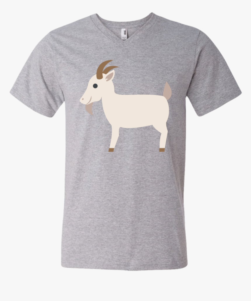 Goat Emoji Men S V Neck T Shirt - T-shirt, HD Png Download