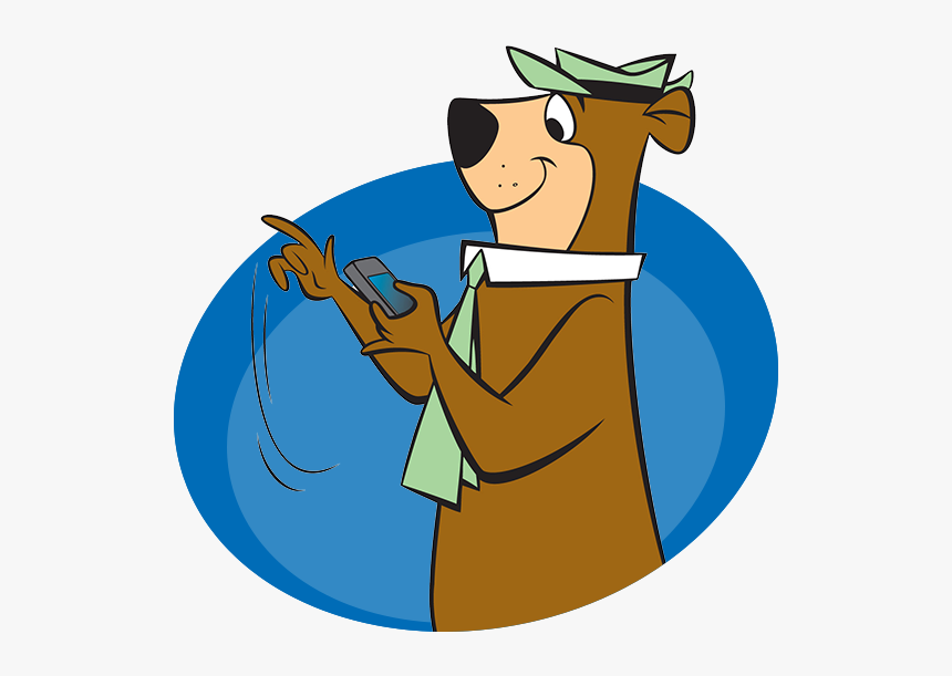 Yogi Bear On Phone - Yogi Bear On The Phone, HD Png Download