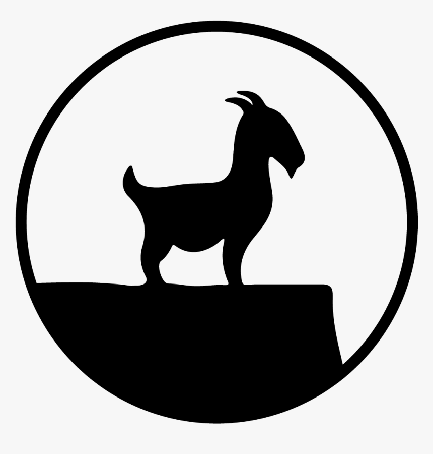 Transparent Dairy Products Clipart - Goat On Rock Clip Art, HD Png Download