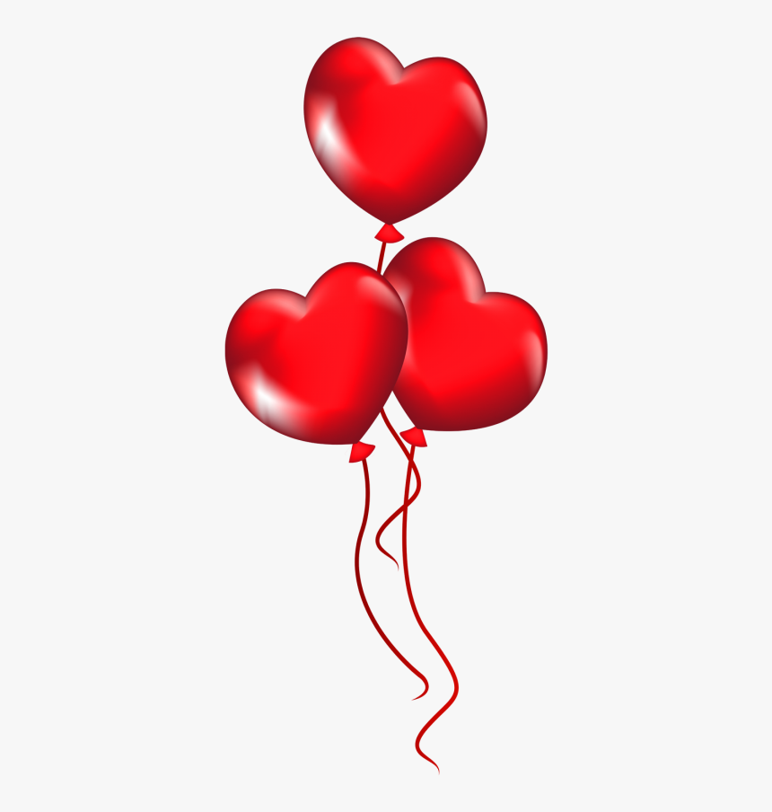 Valentine Transparent Flyer - Heart Shape Balloon Png, Png Download
