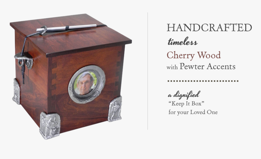 Handcrafted Timeless Cherry Wood Memorial Urns - Table, HD Png Download