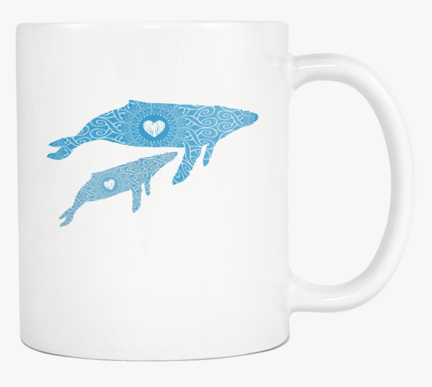 Humpback Whale Mama And Baby Coffee Mug - Coffee Cup, HD Png Download