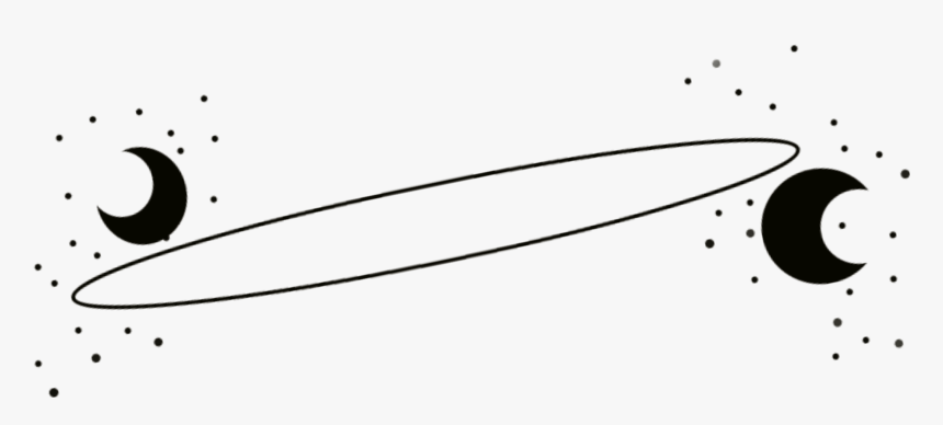 #crown #stars #moon #crowns #star #moons #black #tumblr - Line Art, HD Png Download