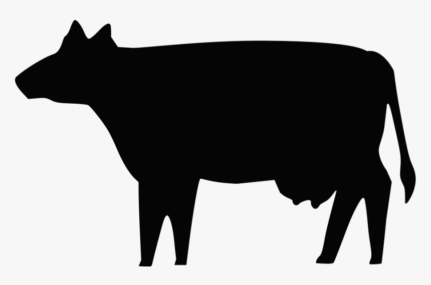 Cow Silhouette Svg Clip Arts - Cow Silhouette No Background, HD Png Download