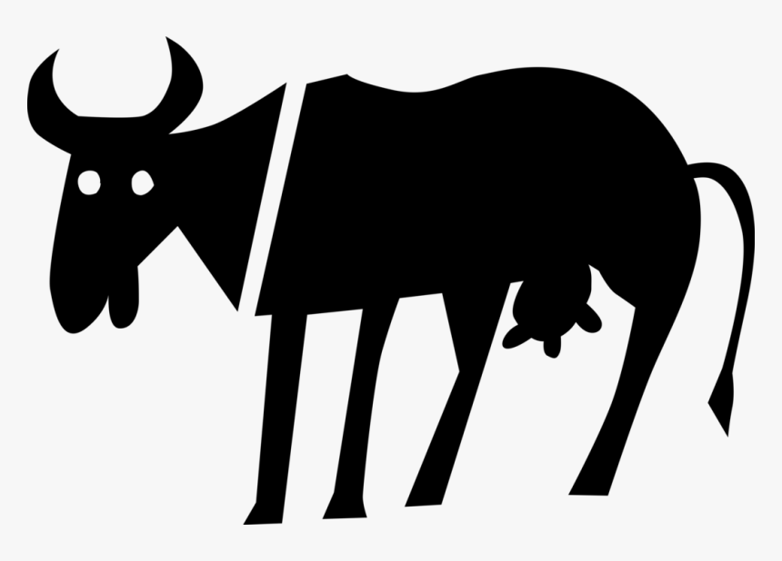 Vector Illustration Of Dairy Farm Milking Cow, HD Png Download