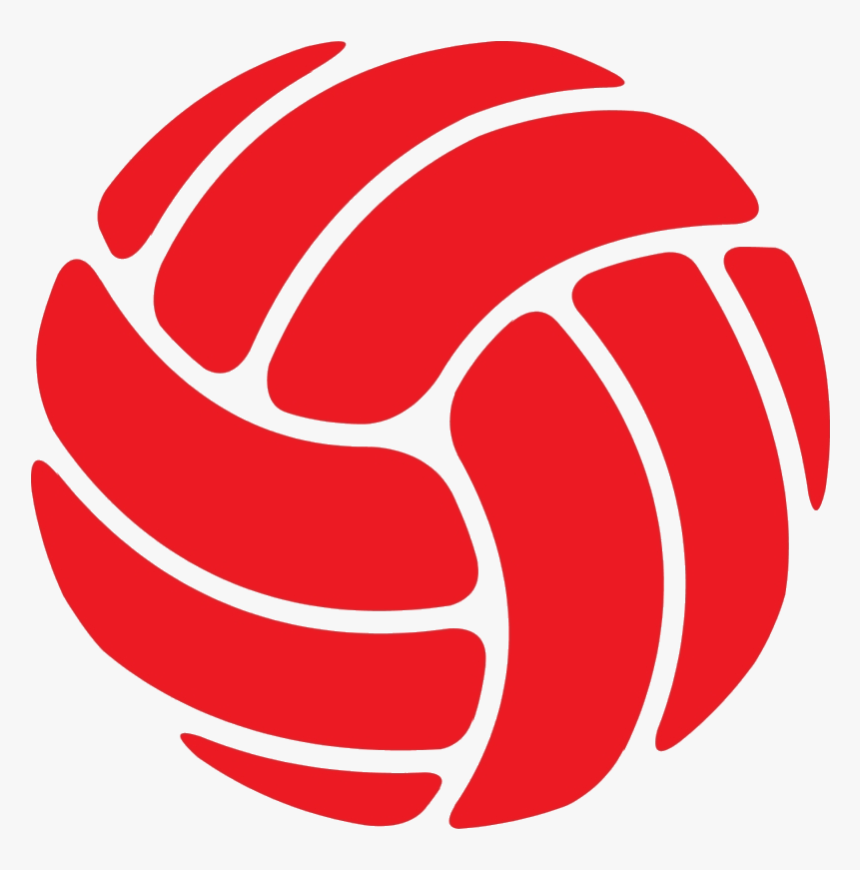 Volleyball Volleyball- Red Rgb Ymca Clipart Transparent - Red And White Volleyball Clipart, HD Png Download