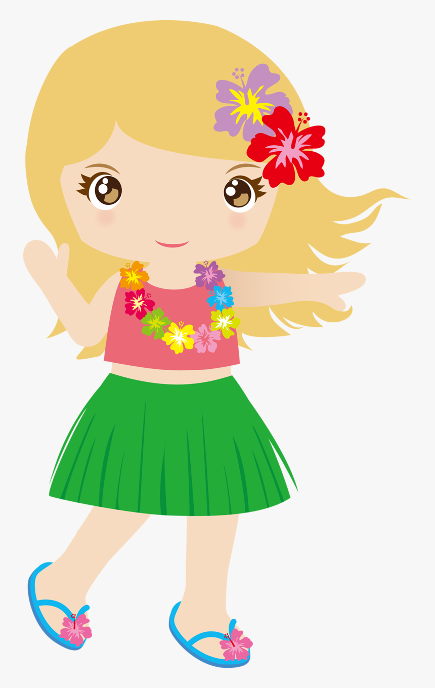 Cg Png Clip Art - Niña Hawaianas Dibujo, Transparent Png