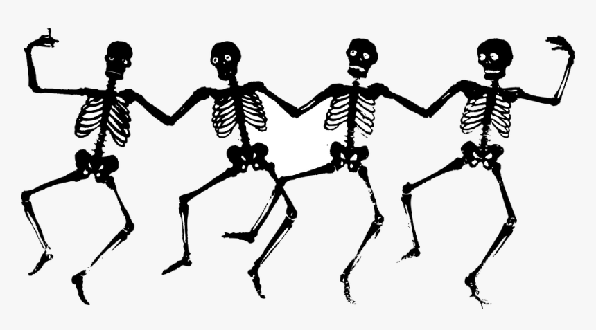 Skeletons, Human, Dancing, Funny, Halloween - Halloween Clipart Free, HD Png Download