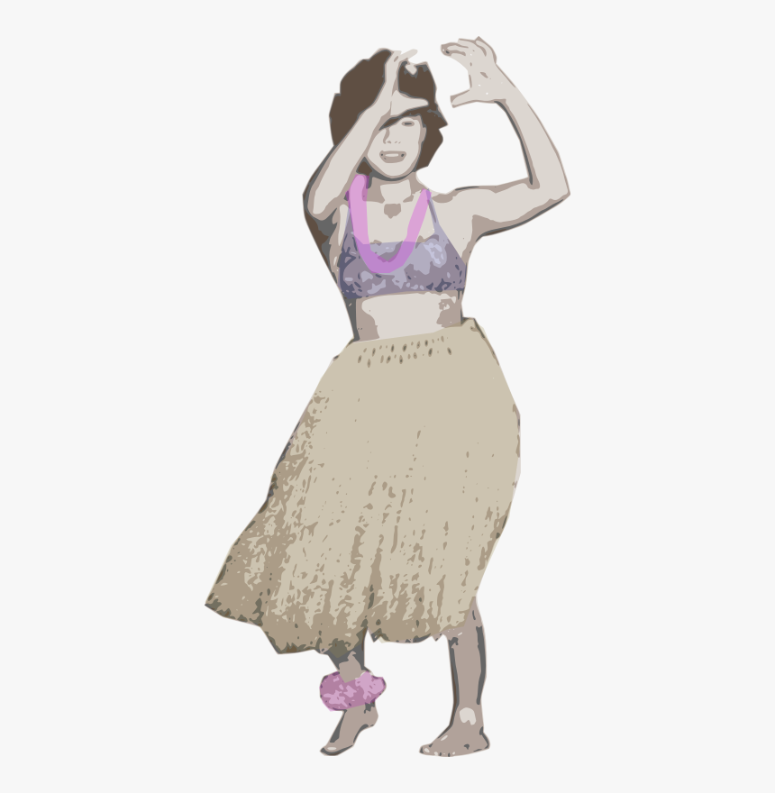 Old Style Hula Dancer - A-line, HD Png Download