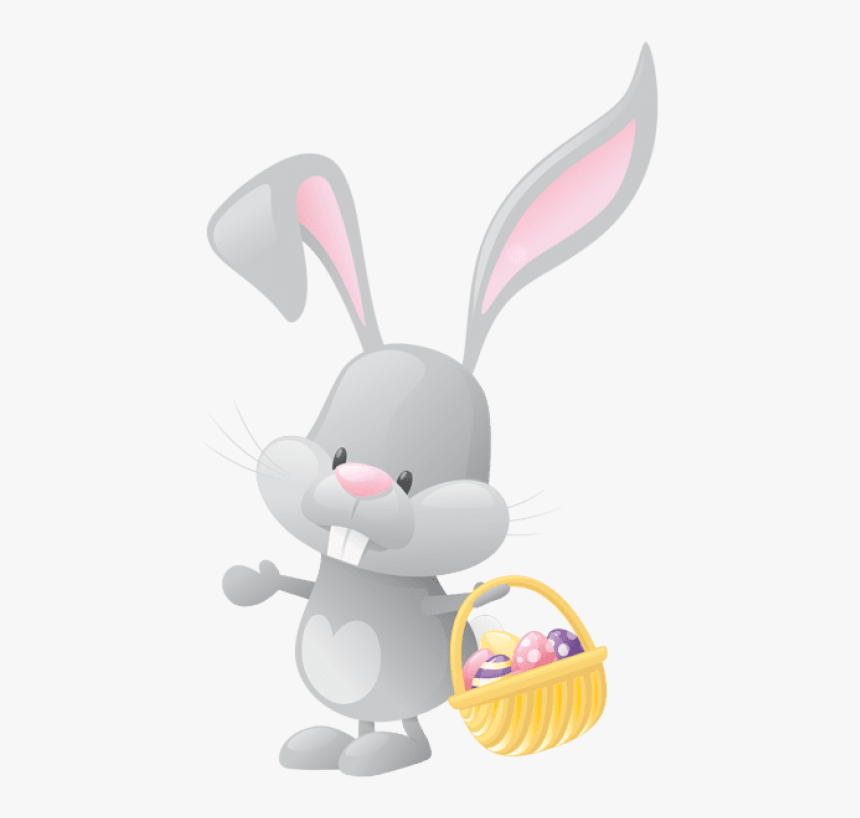 Easter Bunny Basket Png - Easter Bunny Transparent Background, Png Download