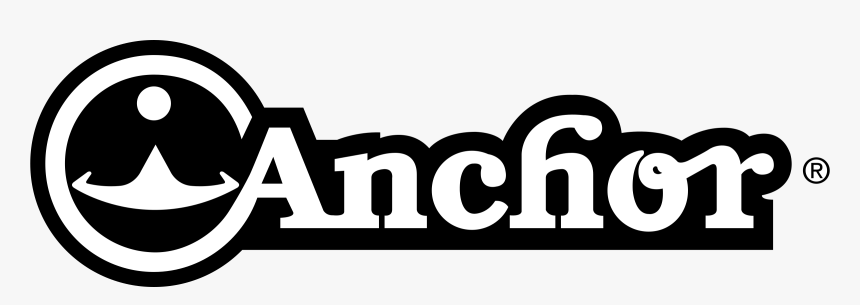 Anchor Logo Png Transparent - Black-and-white, Png Download