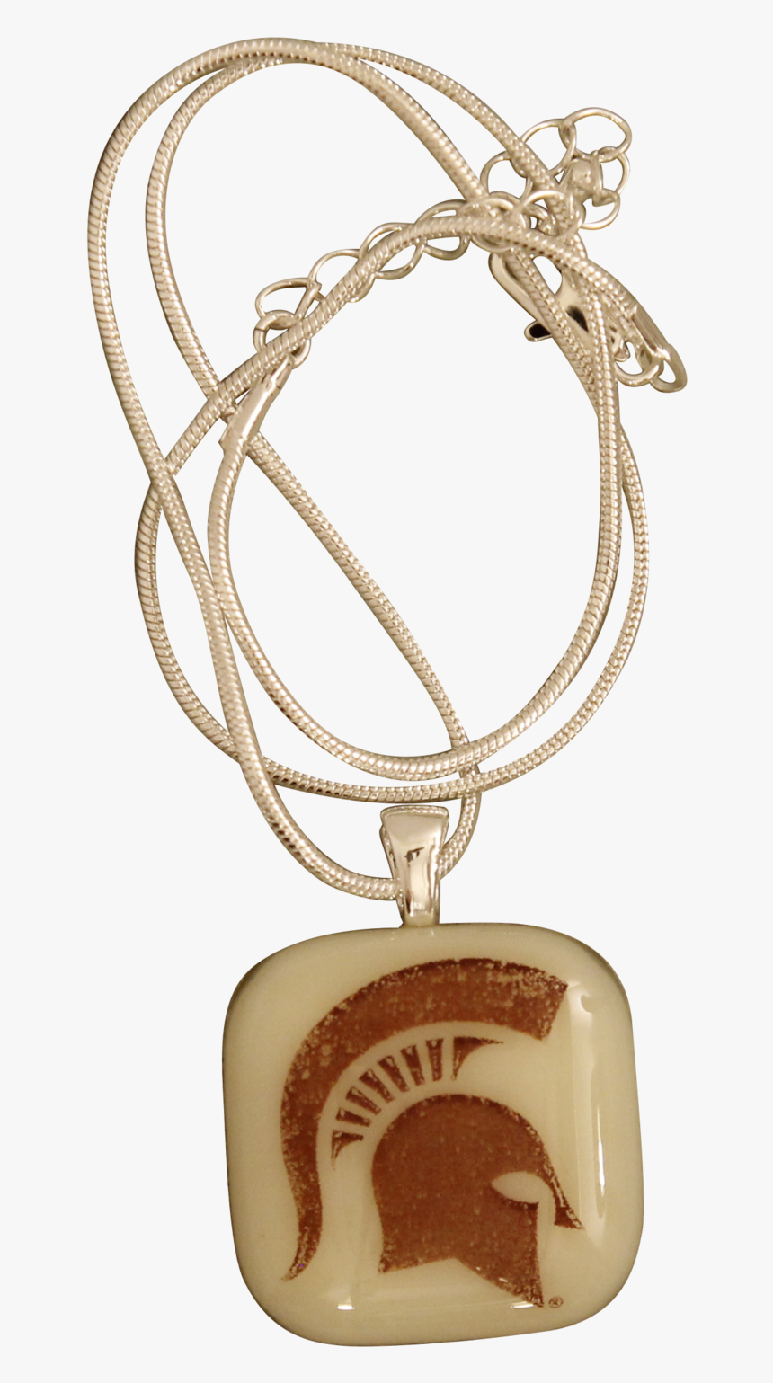 Michigan State University Spartan Glass Necklace 
 - Pendant, HD Png Download