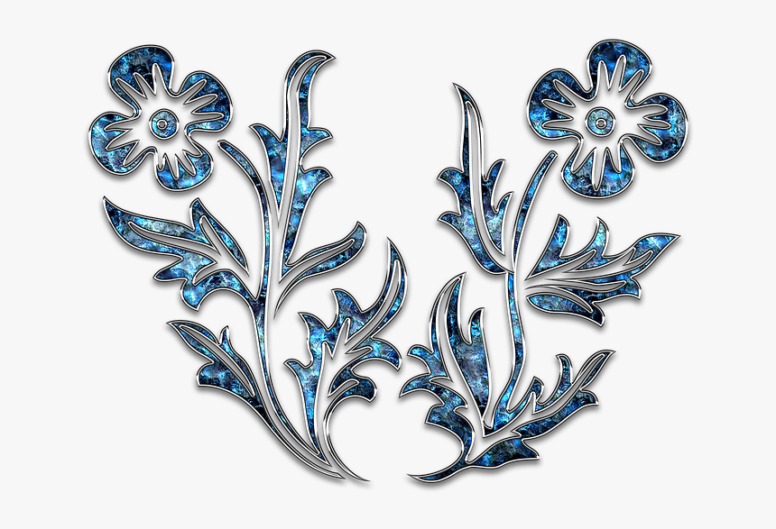 Decor, Ornament, Jewelry, Star, Glitter, Drop, Flower - Floral Png Ornaments For Photoshop, Transparent Png