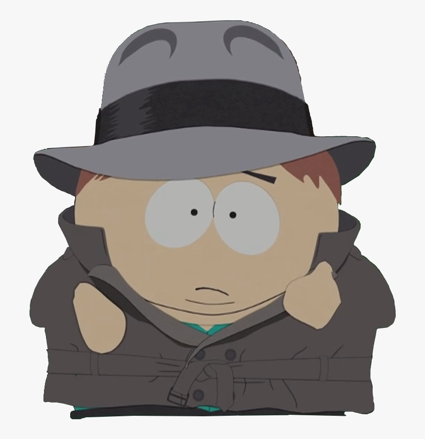 Trench Coat And Hat Cartman - Cartman Fedora, HD Png Download