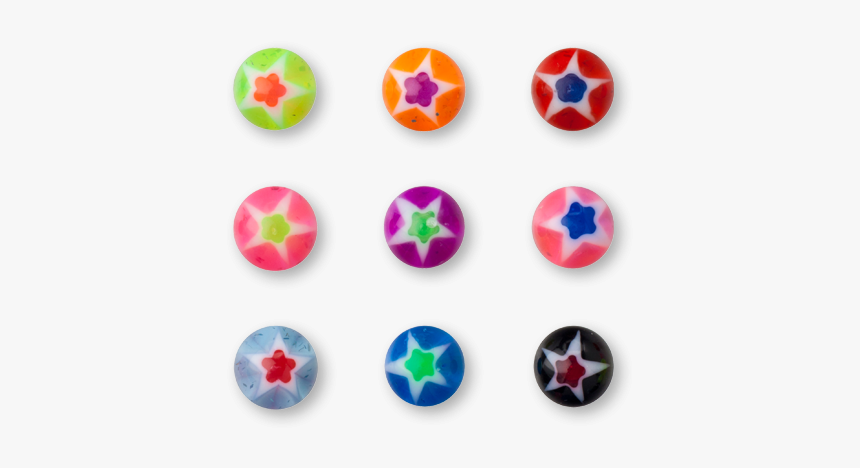 Acrylic Screw On Glitter Star Ball - Navagraha Stones, HD Png Download