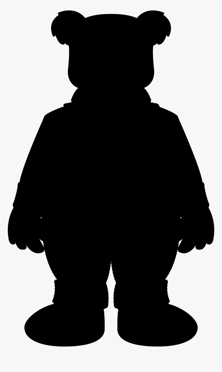 Dog Bear Male Clip Art Character - Silhouette, HD Png Download