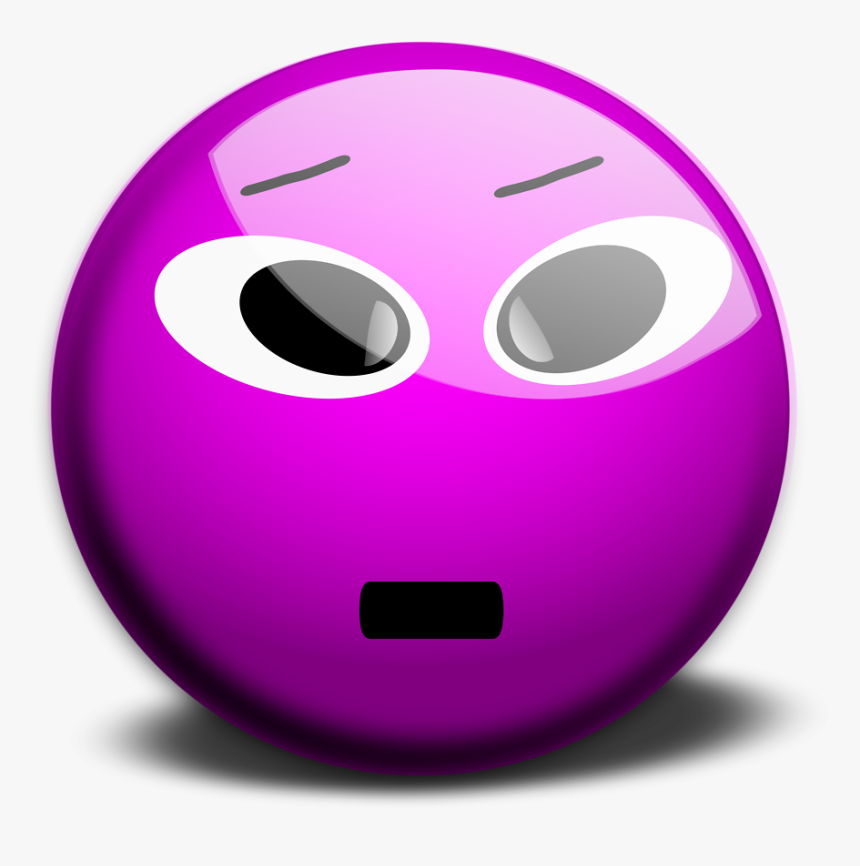 Pink,emoticon,purple - Smiley Emoticone Clipart Cartoon, HD Png Download