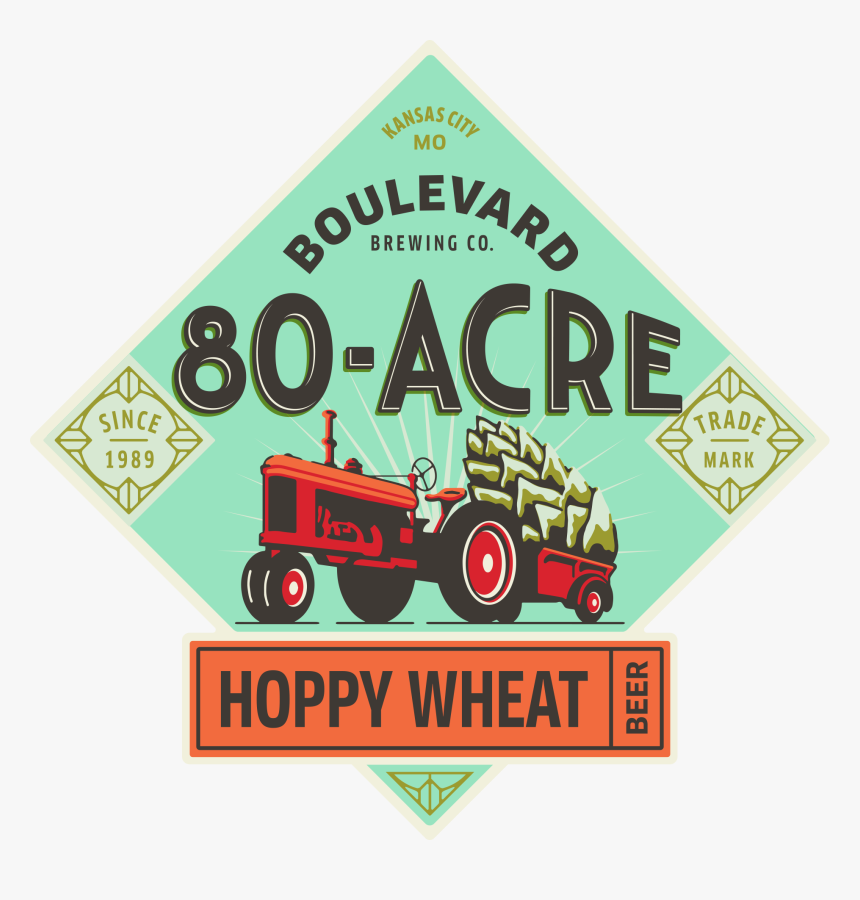 80-acre Hoppy Wheat Beer - Boulevard Brewing 80 Acre, HD Png Download