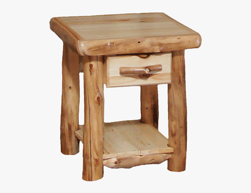 21 W Aspen End Table With Flat Front Drawer - Stool, HD Png Download