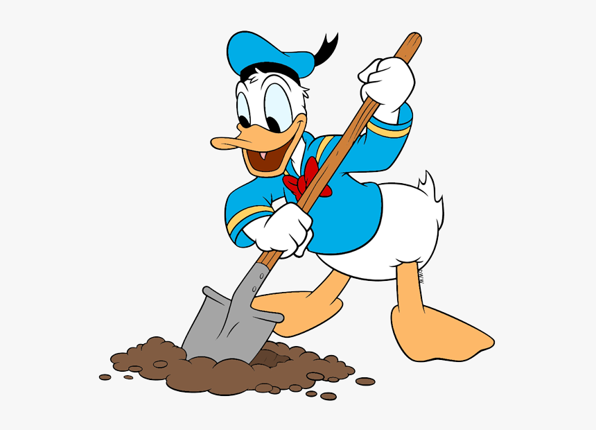 Donald Duck Clipart Donel - Donald Duck With A Shovel, HD Png Download