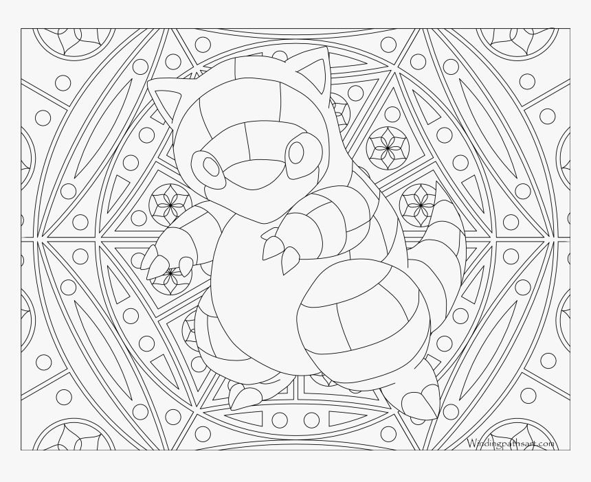 Sandshrew Coloring Page - Pokemon Adult Coloring Pages, HD Png Download