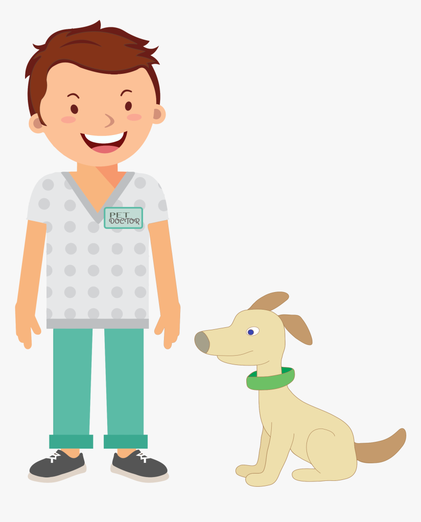 Dog Doctor Png Transparent - Doctor And Patient Clipart Png, Png Download