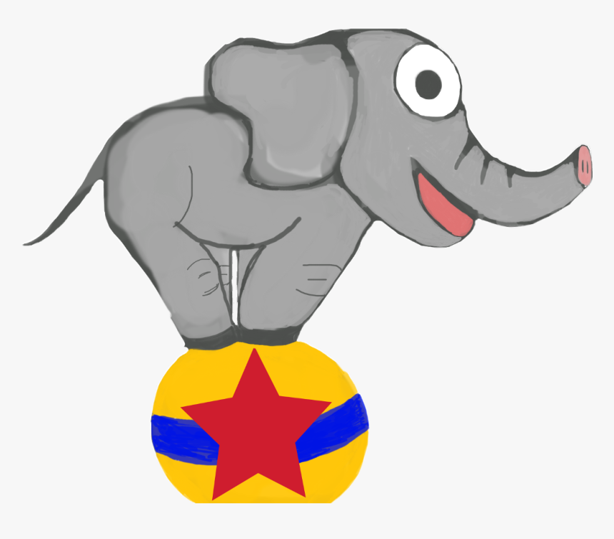 Circus Sticker Elephant Freetoedit - Cartoon, HD Png Download