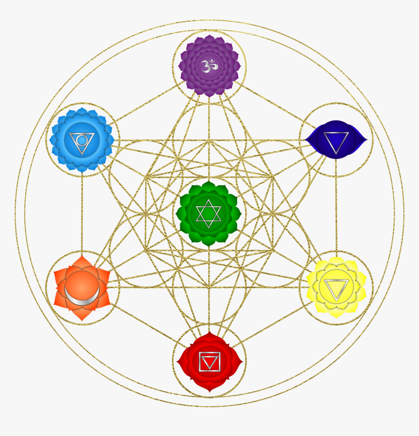 4500×5400 Design Metatrons Cube Chakras - Simple Metatron Cube, HD Png Download