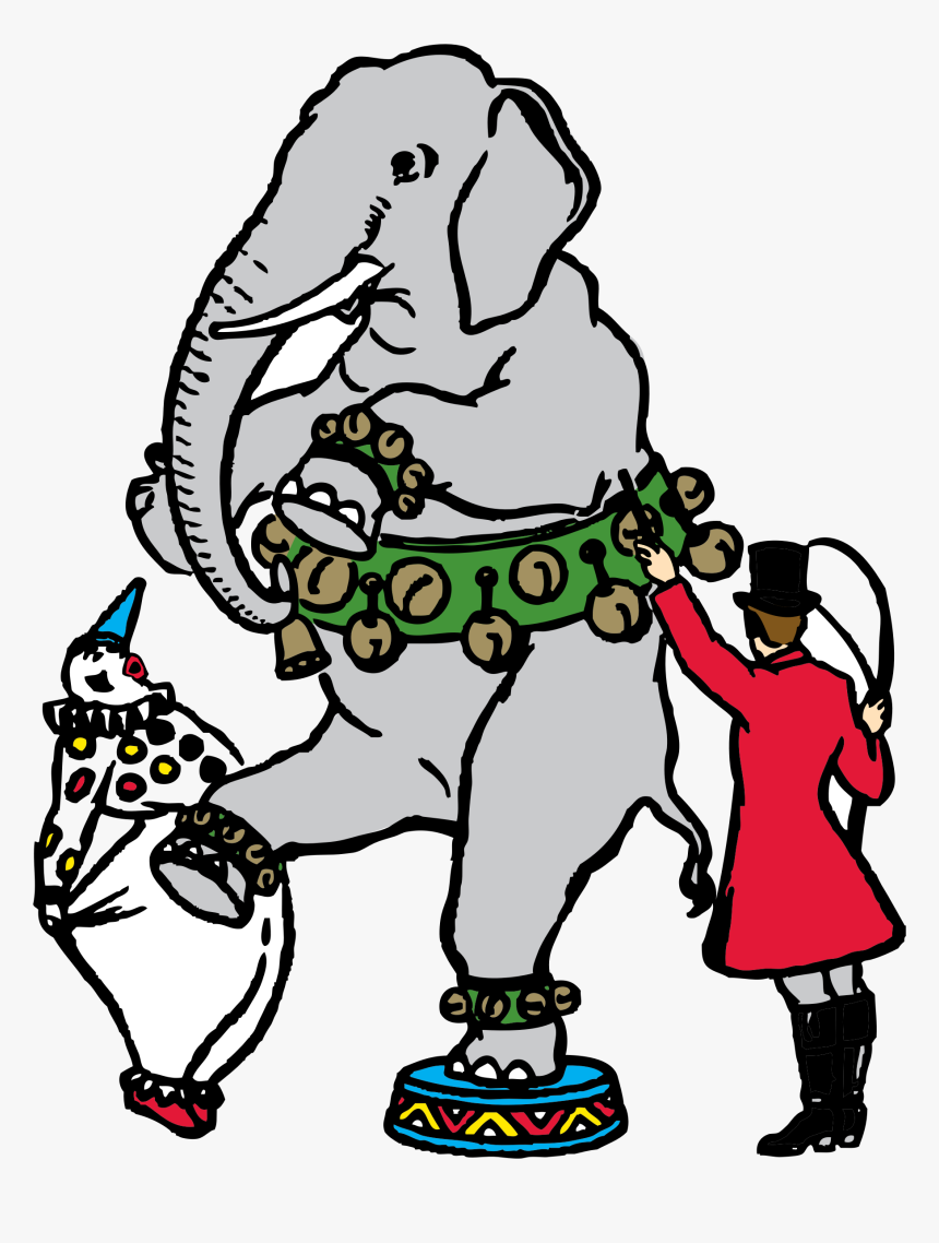 Circus Scene - Gajah Kartun, HD Png Download