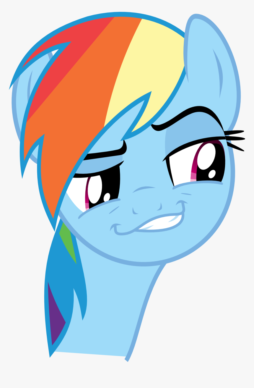 Mlp Rainbow Dash Face, HD Png Download